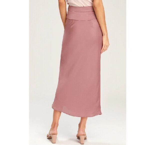 Free People Normani Bias Satin Midi Skirt - Picture 3 of 16